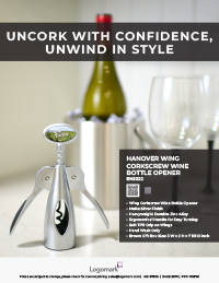 EH3022 - Hanover Wing Corkscrew Wine Bottle Opener